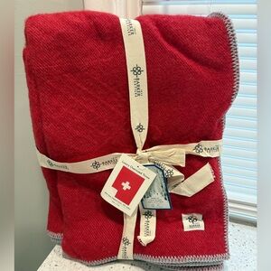 Barker Textiles Red Wool Blanket- World Traveler